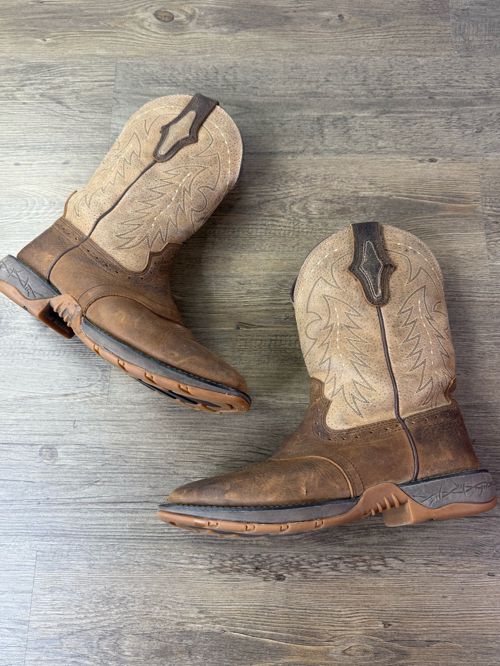 Cody James Men's Brown Leather Western Work Boots - Size 8.5
